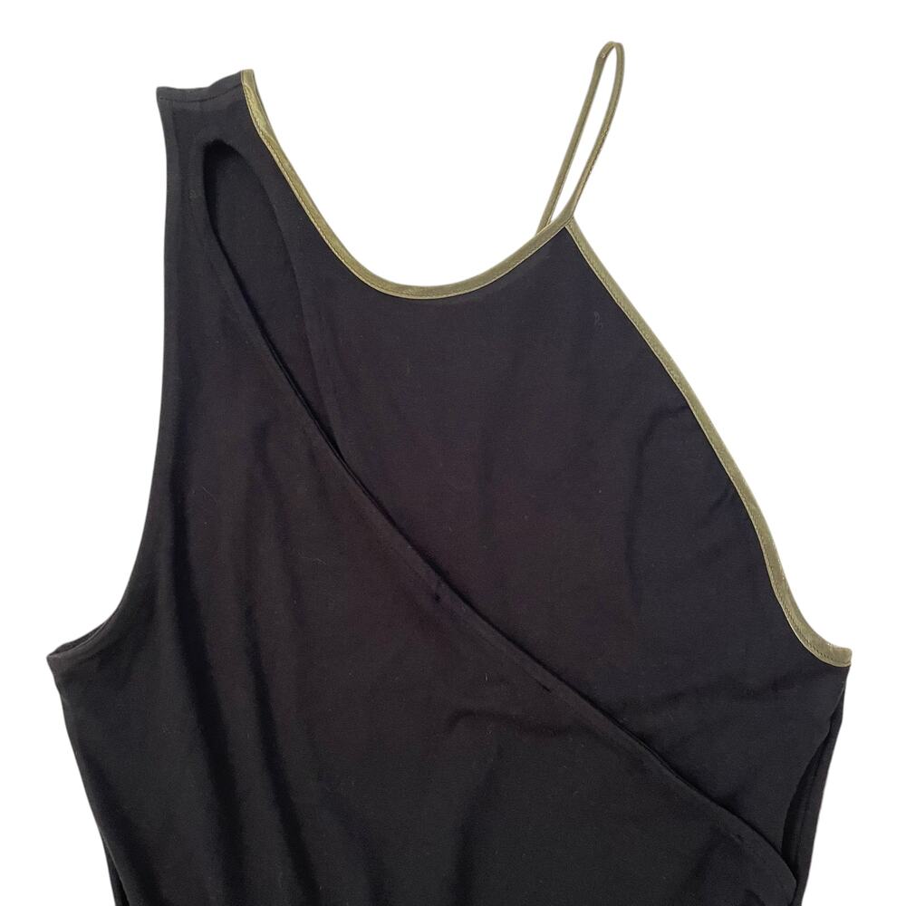 NWT Free People Toast to That Cut Out Metallic Trim Black Mini Dress - Size L - Picture 5 of 9